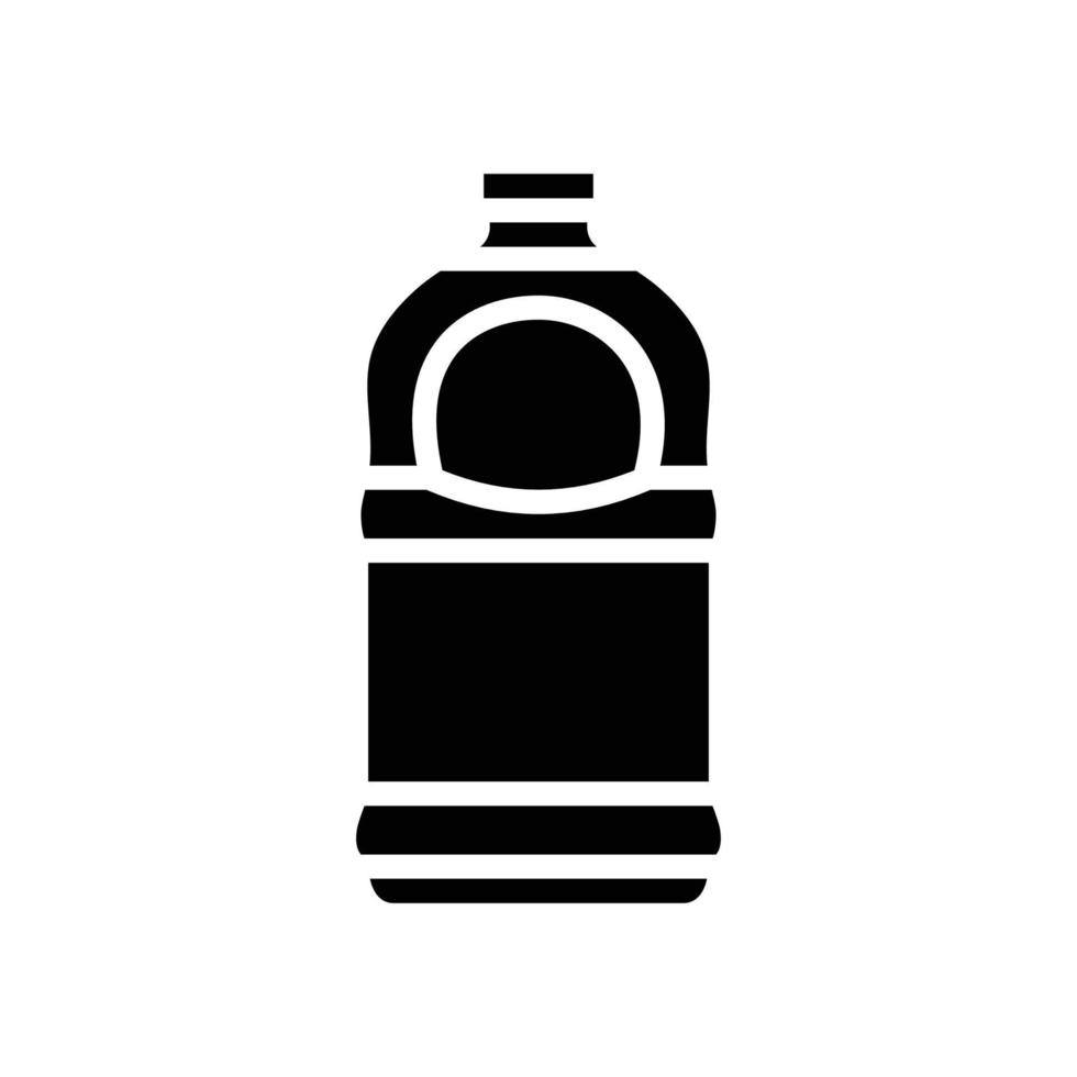 reciclar jugo el plastico botella glifo icono vector ilustración