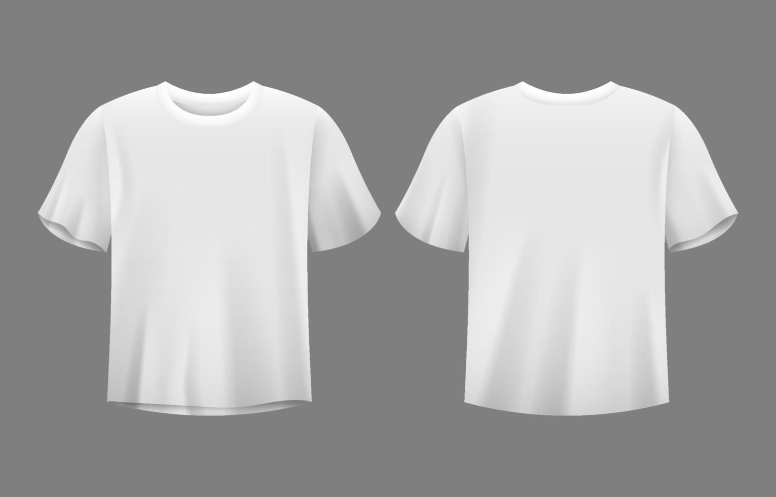 Realistic White T-Shirt Mock Up vector