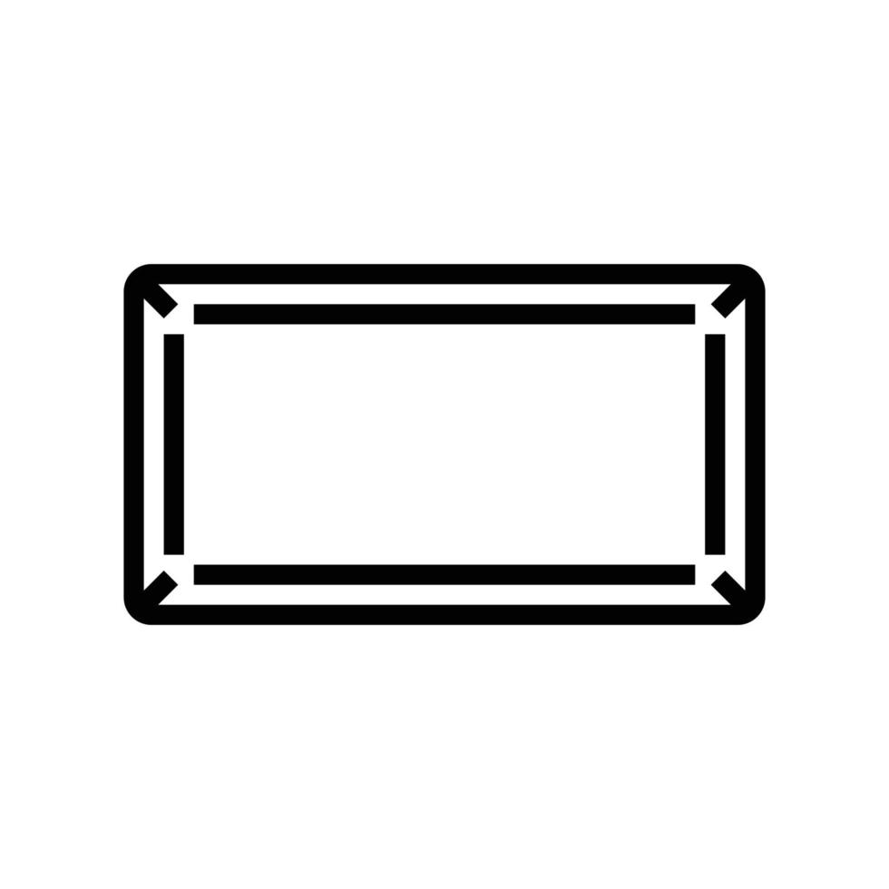 big kitchen table top view line icon vector illustration