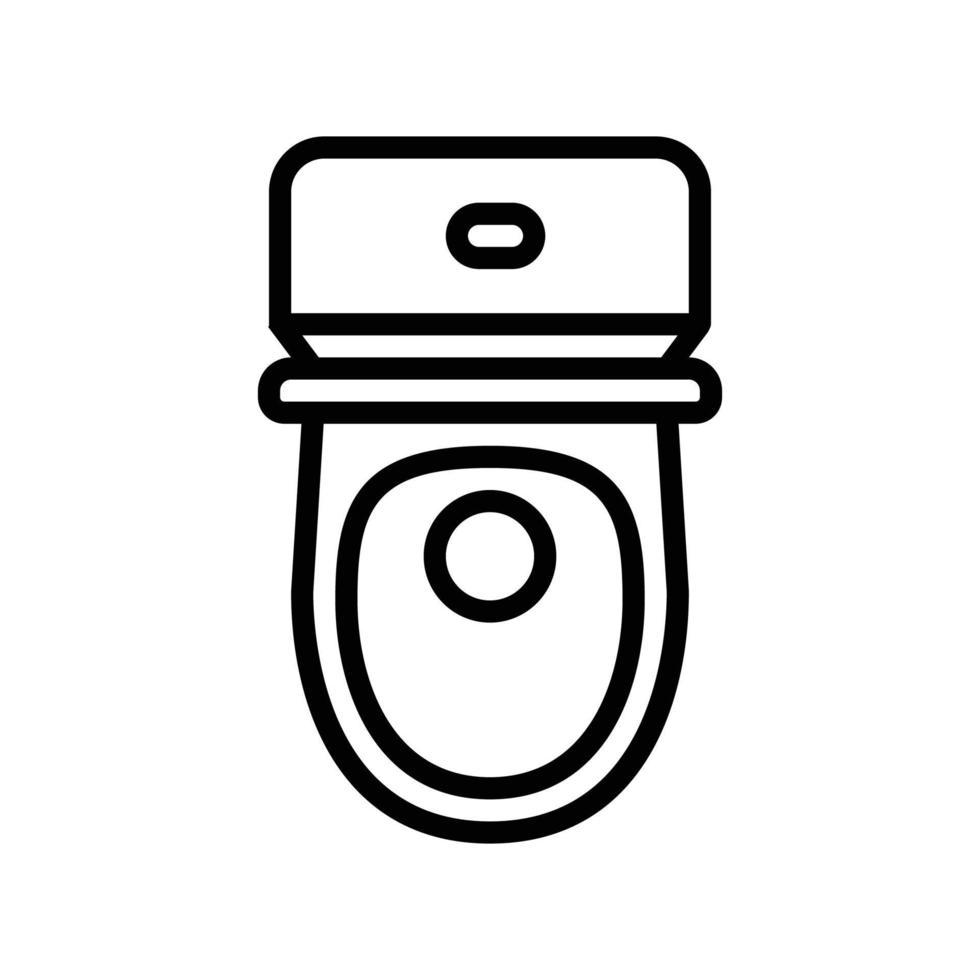 toilet top view line icon vector illustration