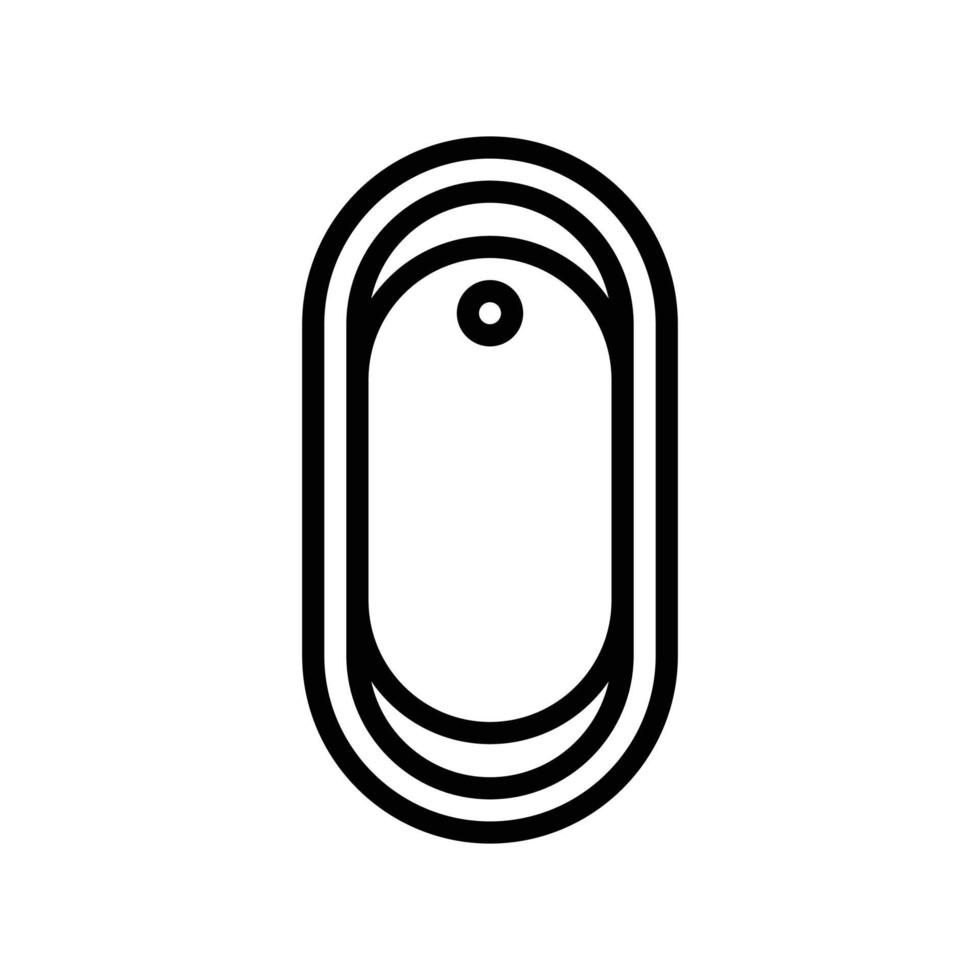bath top view line icon vector illustration
