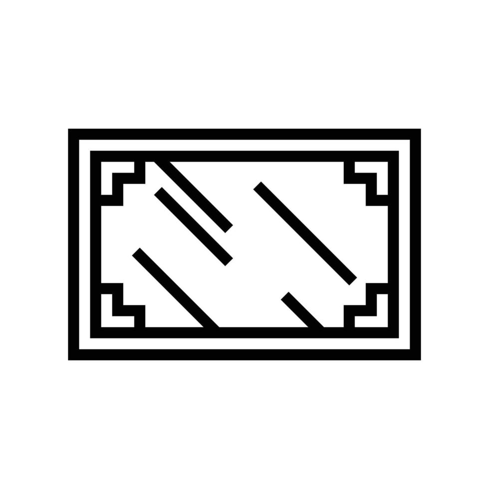 tea table top view line icon vector illustration