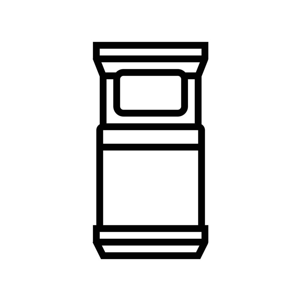 single bed top view line icon vector illustration