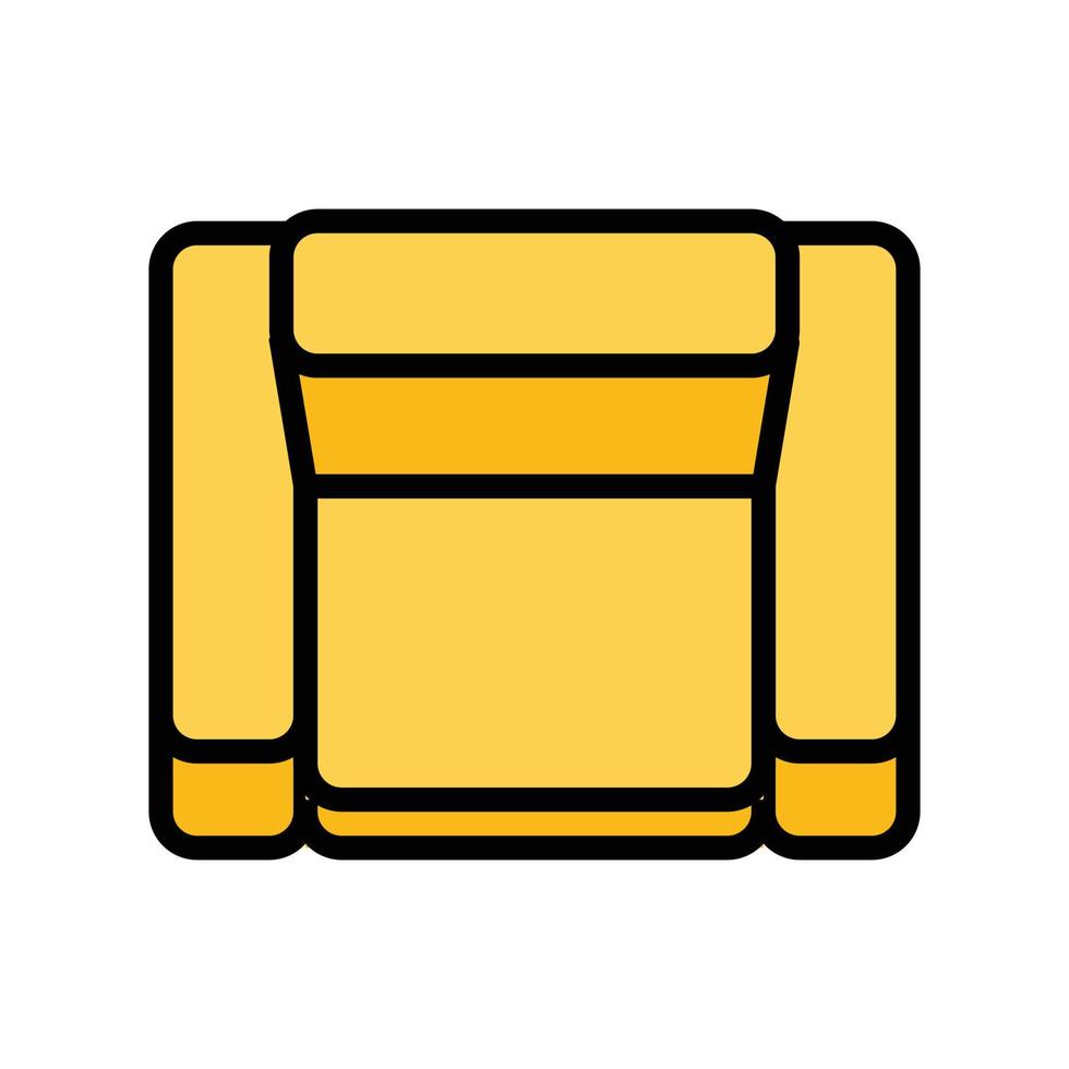 chair top view color icon vector illustration