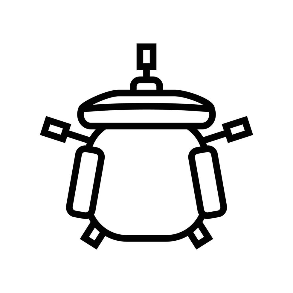 computer chair top view line icon vector illustration