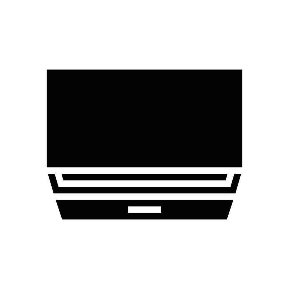 bedside table top view glyph icon vector illustration