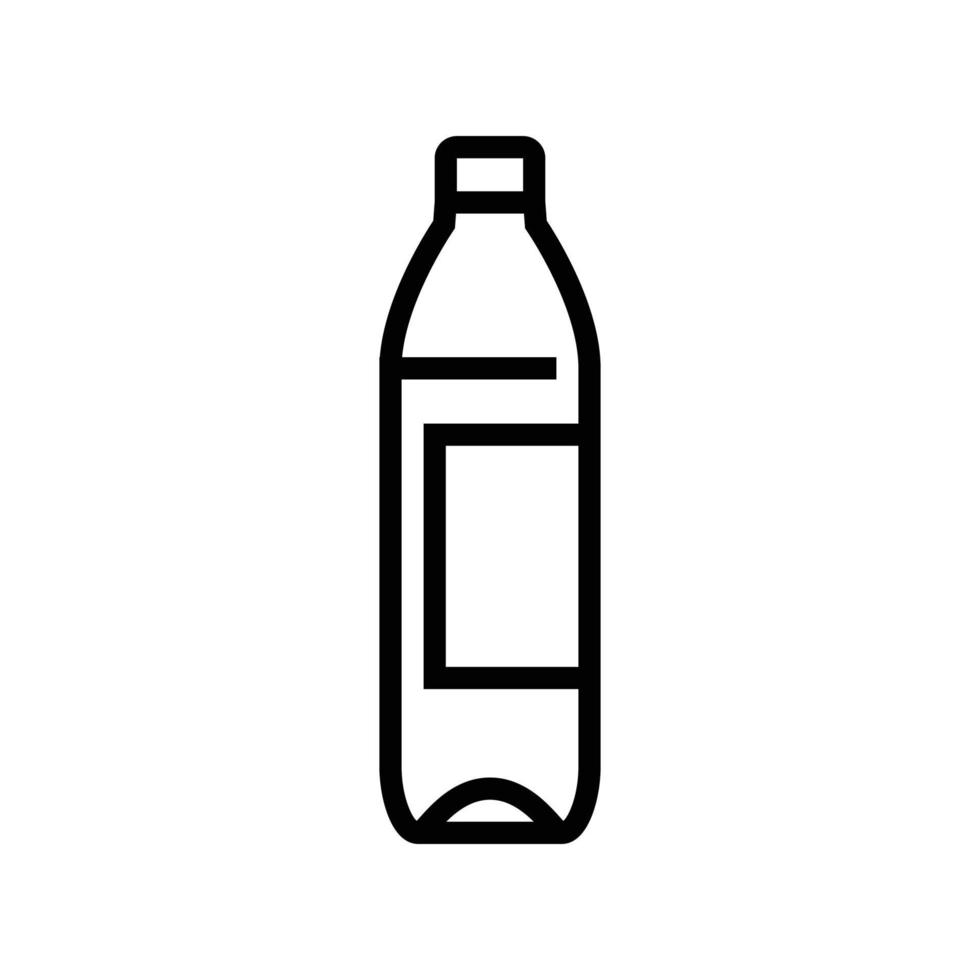 agua el plastico botella línea icono vector ilustración