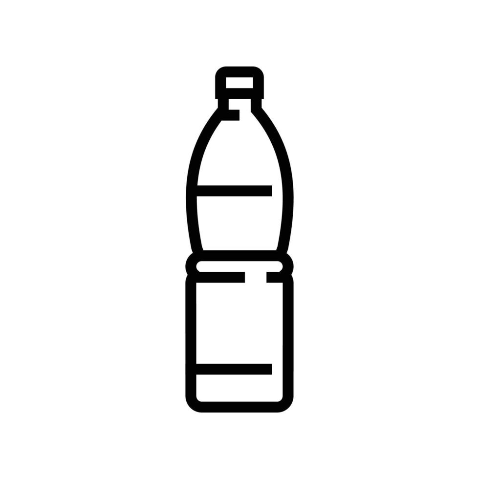 bebida agua el plastico botella línea icono vector ilustración