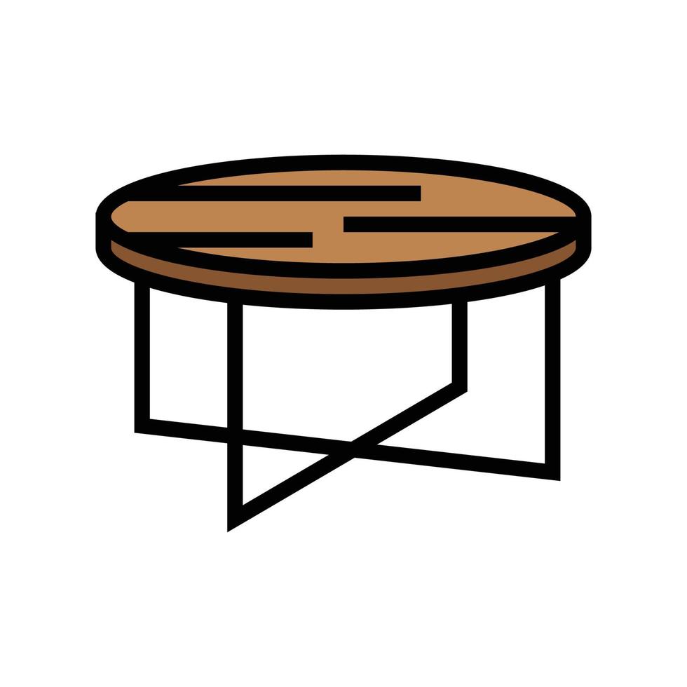café mesa vivo habitación color icono vector ilustración