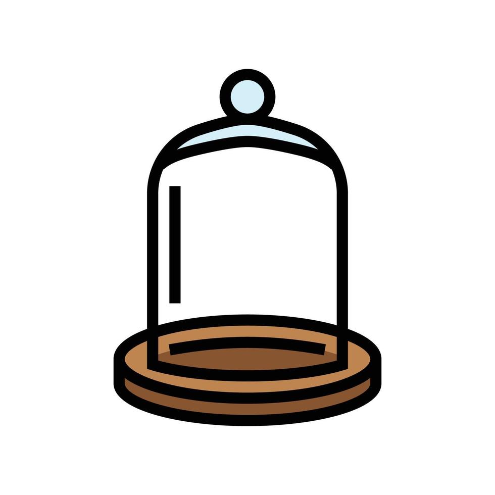 glass cloche living room color icon vector illustration