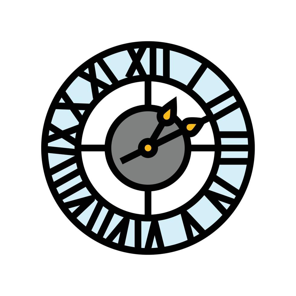 reloj vivo habitación color icono vector ilustración