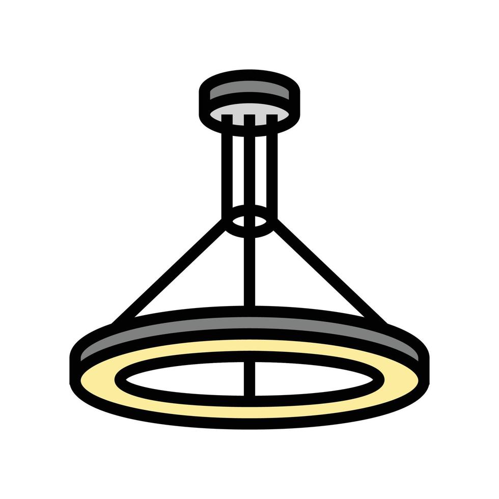overhead lighting living room color icon vector illustration