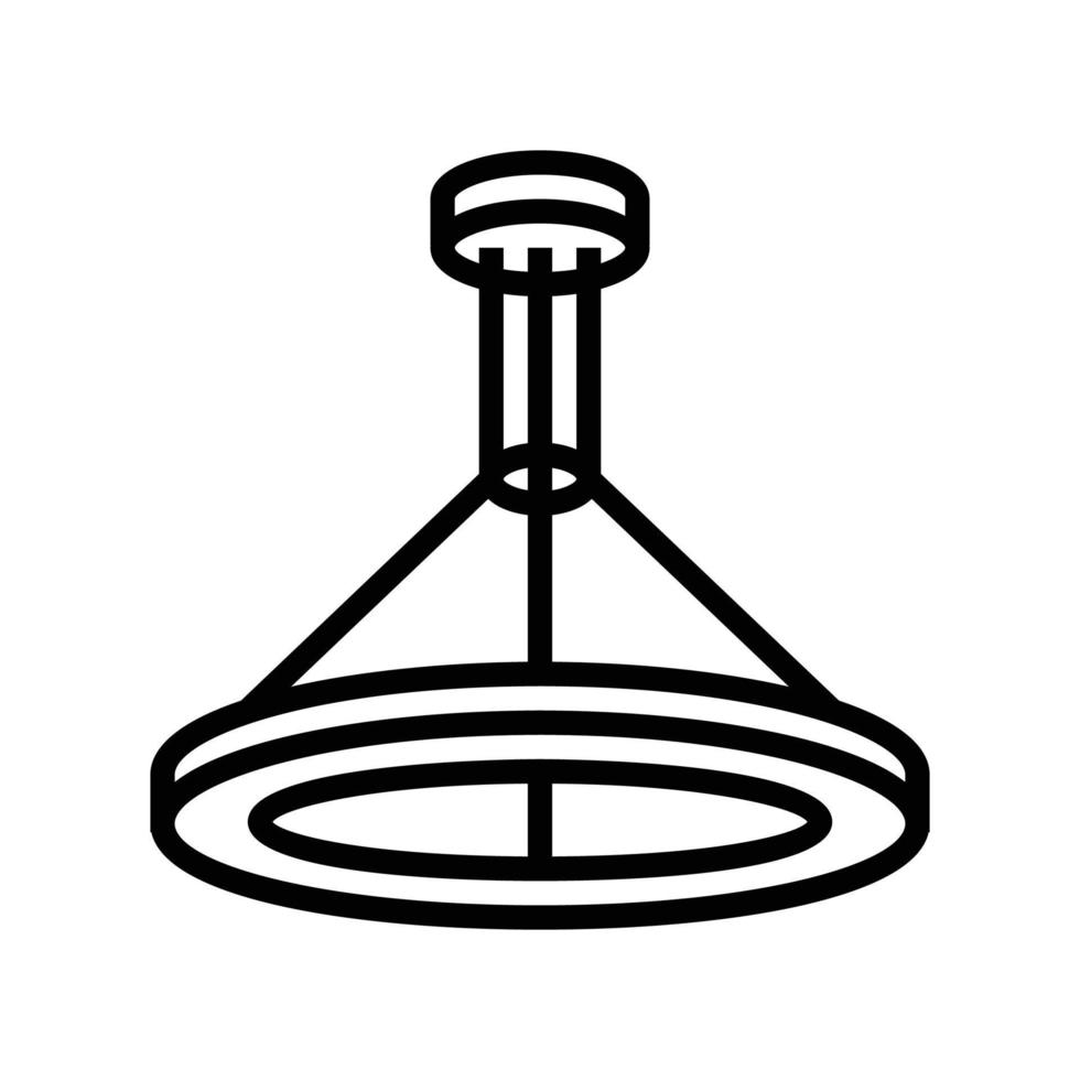 overhead lighting living room line icon vector illustration