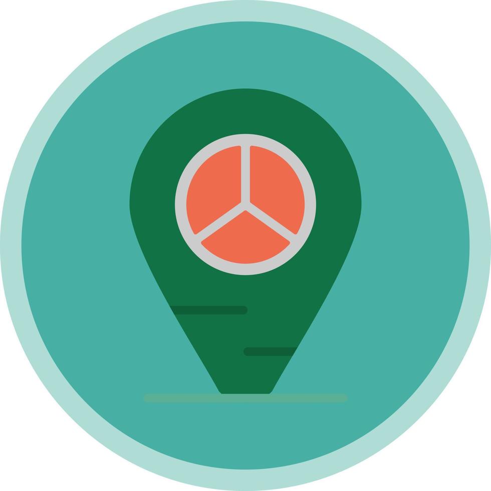 Peace Location Vector Icon Design