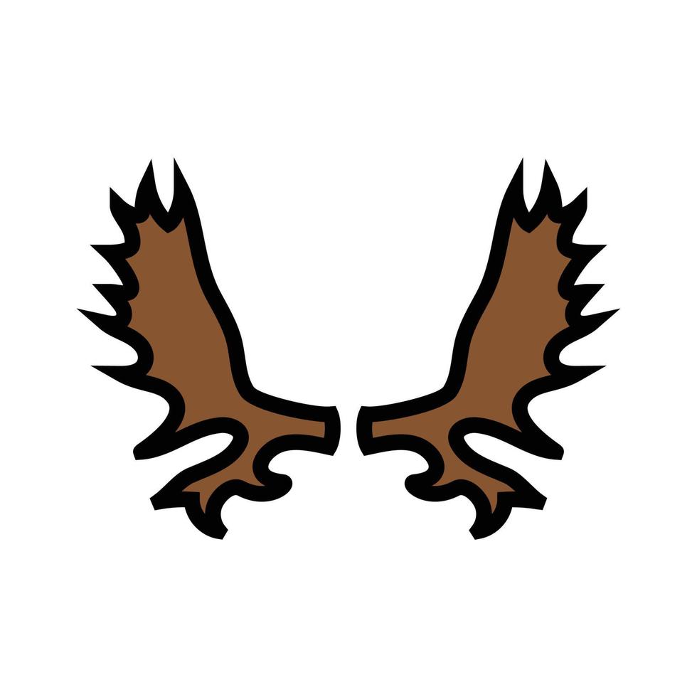 moose horn animal color icon vector illustration
