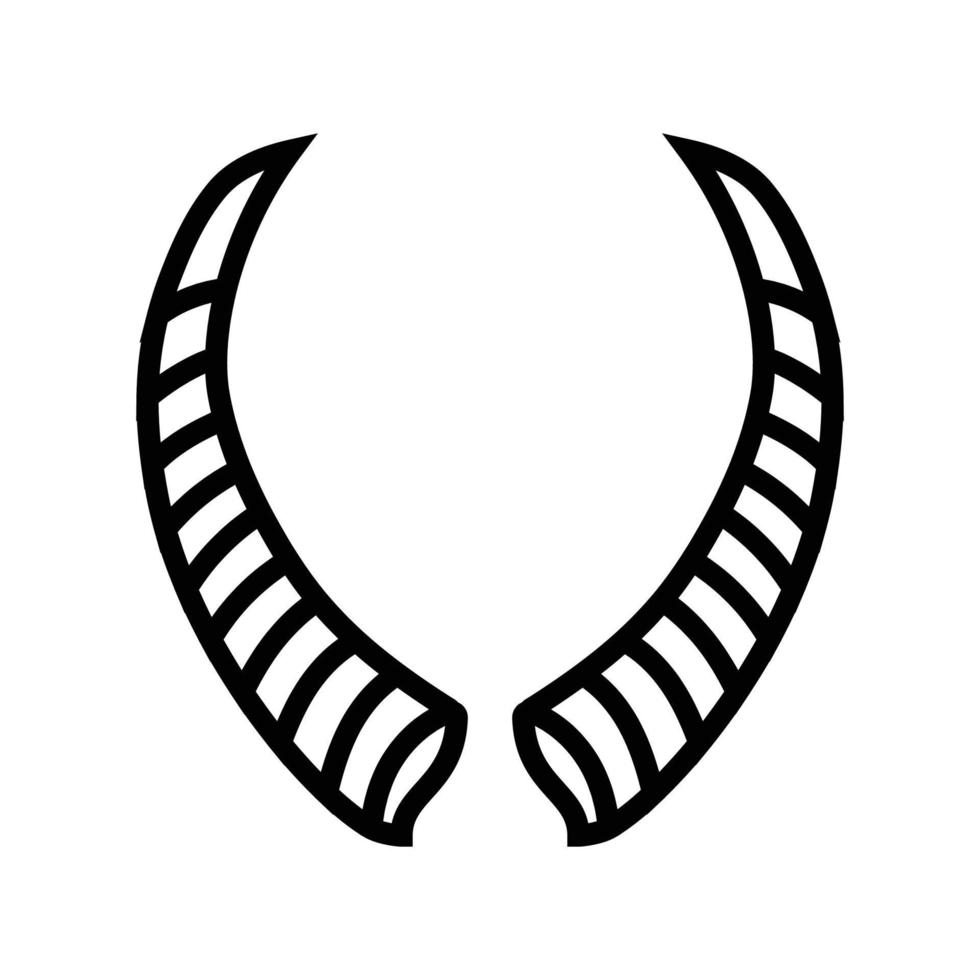 goat horn animal line icon vector illustration