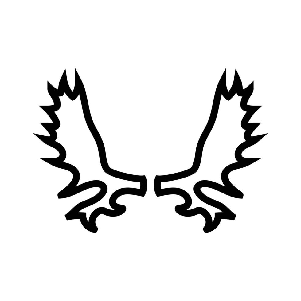 moose horn animal line icon vector illustration