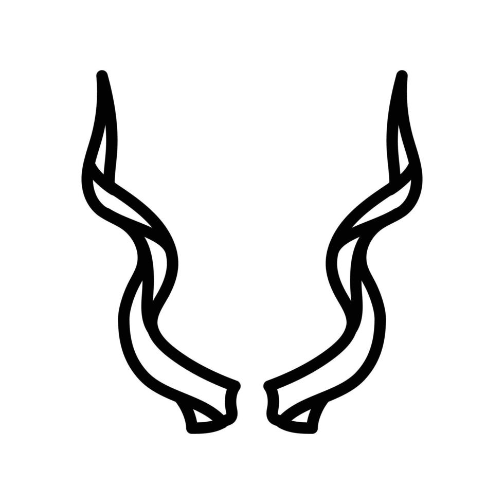 antelope wildlife animal line icon vector illustration
