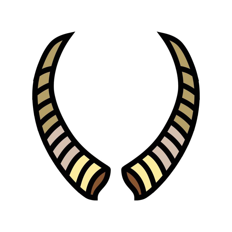 goat horn animal color icon vector illustration