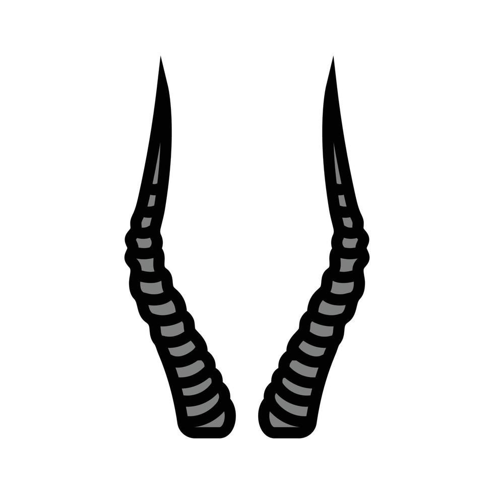 antelope horn animal color icon vector illustration