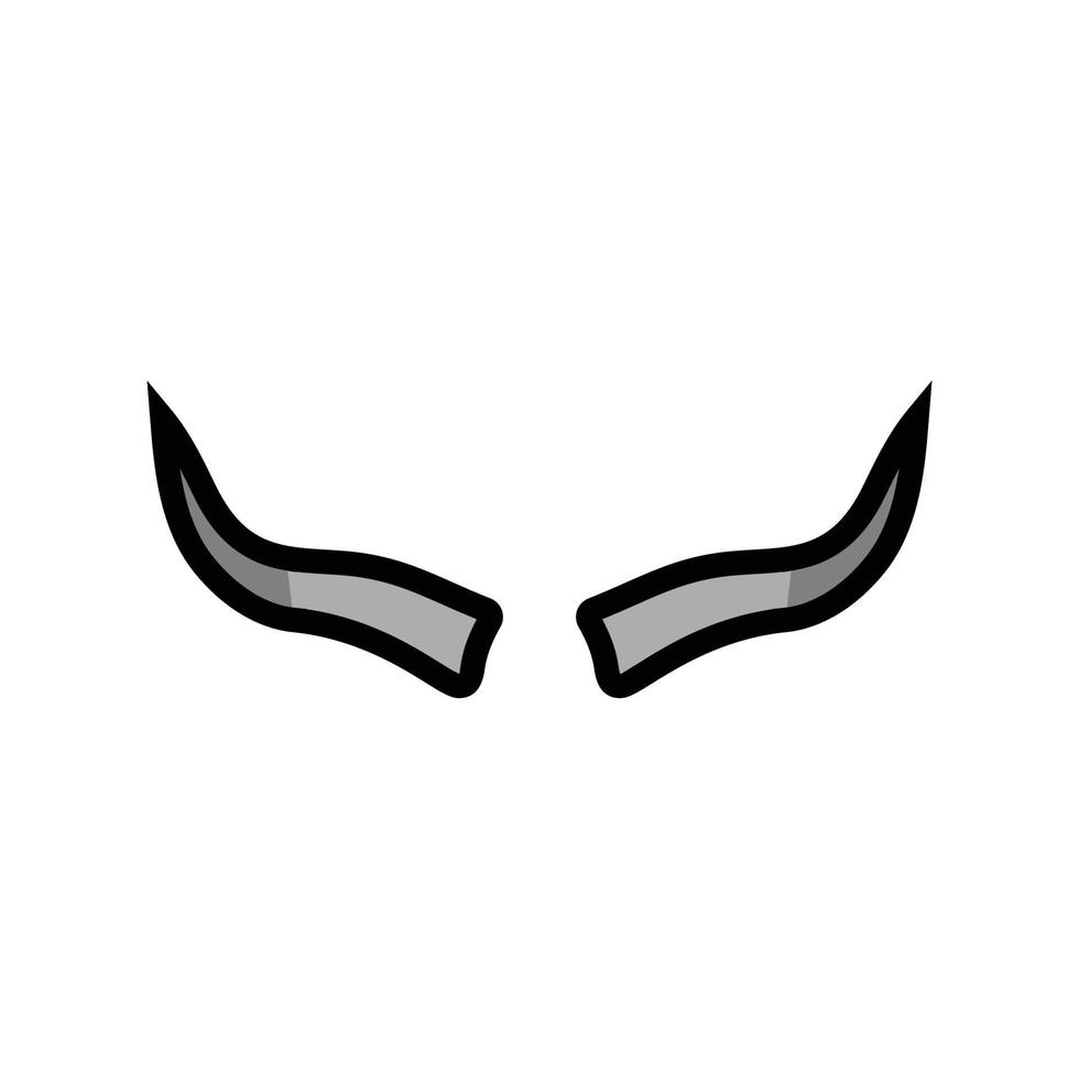 bull wildlife animal color icon vector illustration