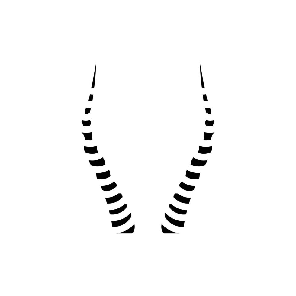 antílope cuerno animal glifo icono vector ilustración