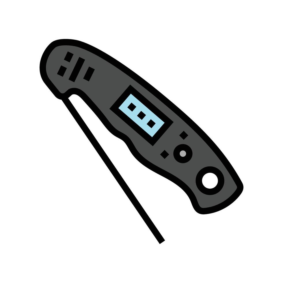 instant read thermometer kitchen cookware color icon vector illustration