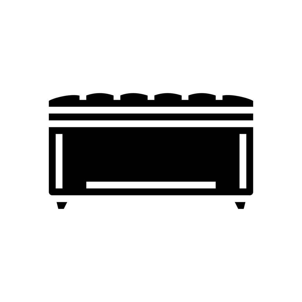 bedroom bench bedroom interior glyph icon vector illustration