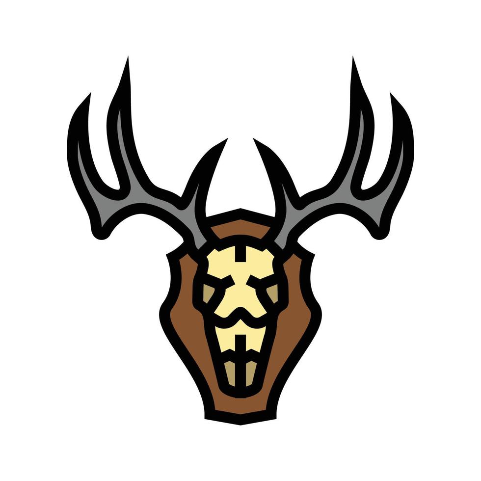 skull deer horn animal color icon vector illustration