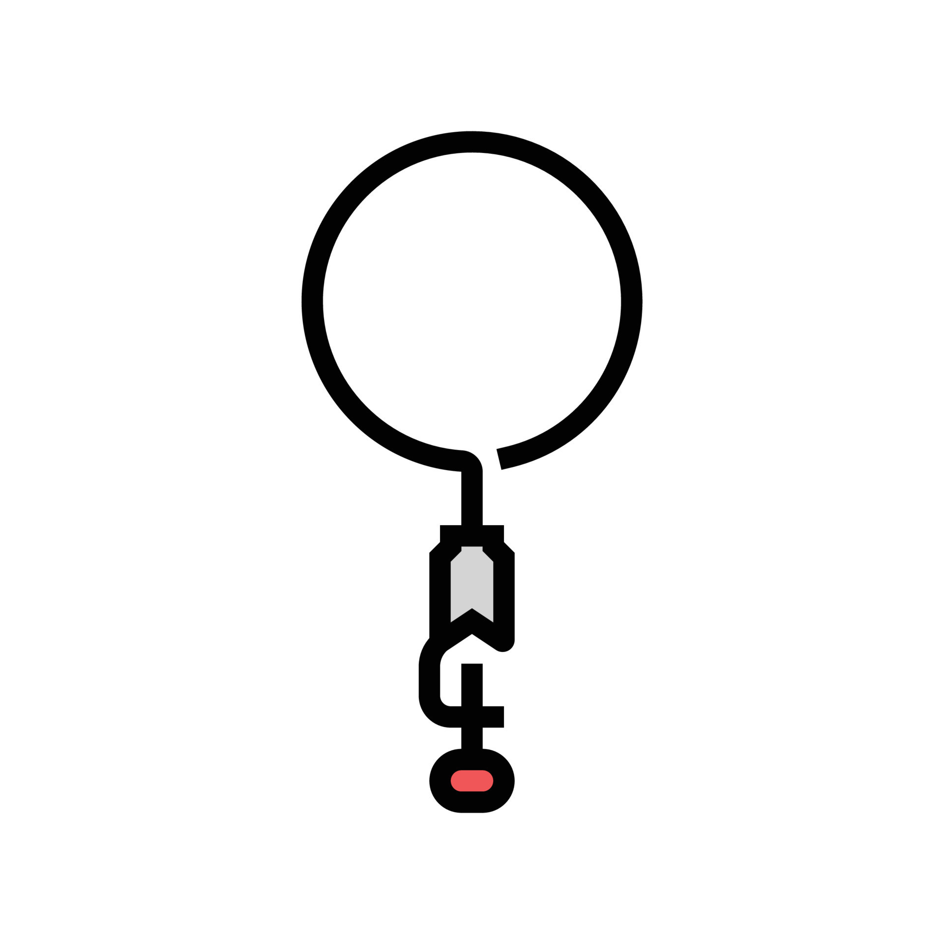 ring clamp chemical glassware lab color icon vector illustration