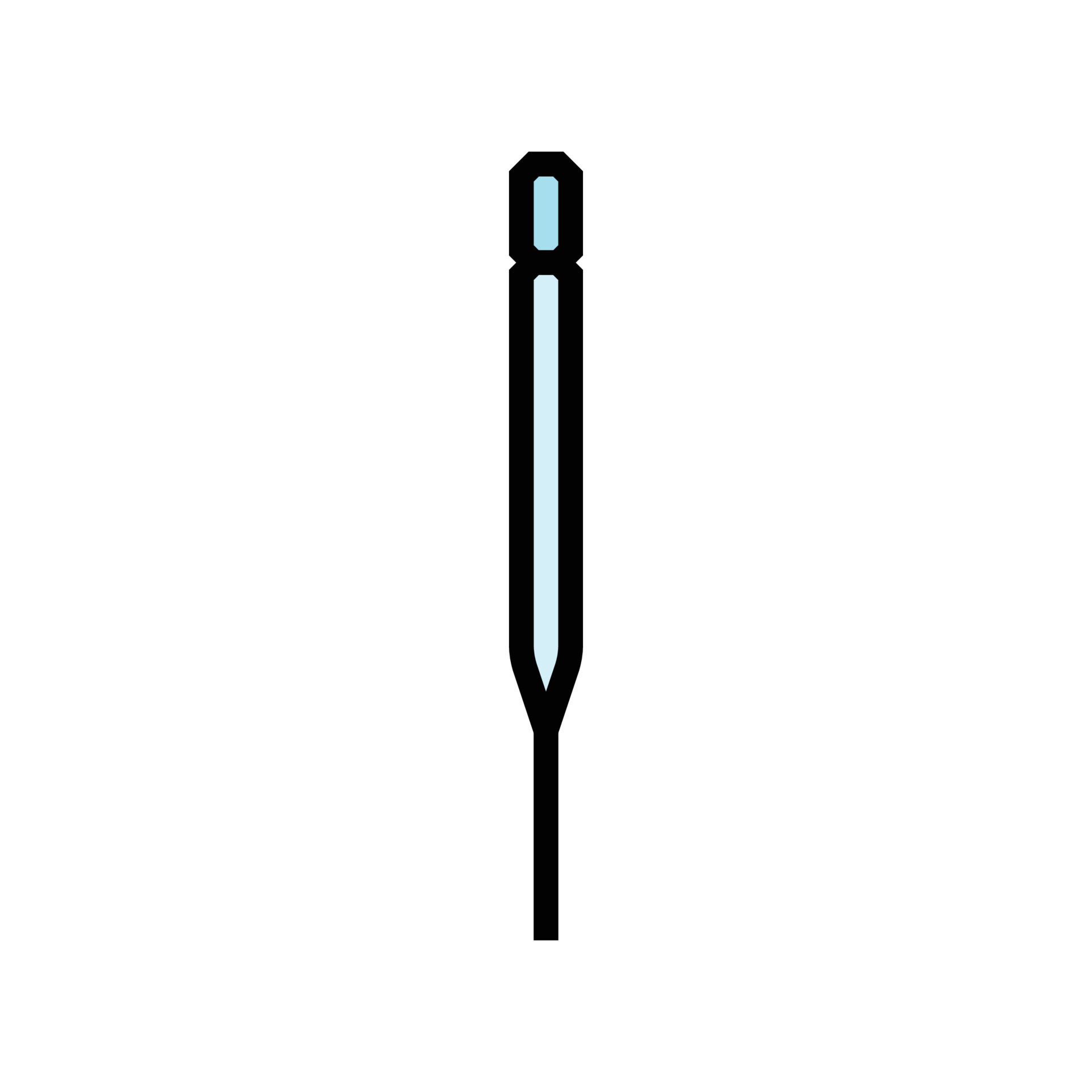 pasteur pipette chemical glassware lab color icon vector illustration