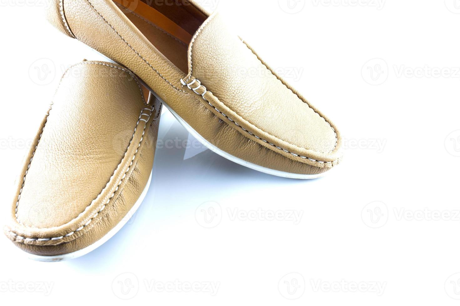 Men's classic leather brow shoes photo