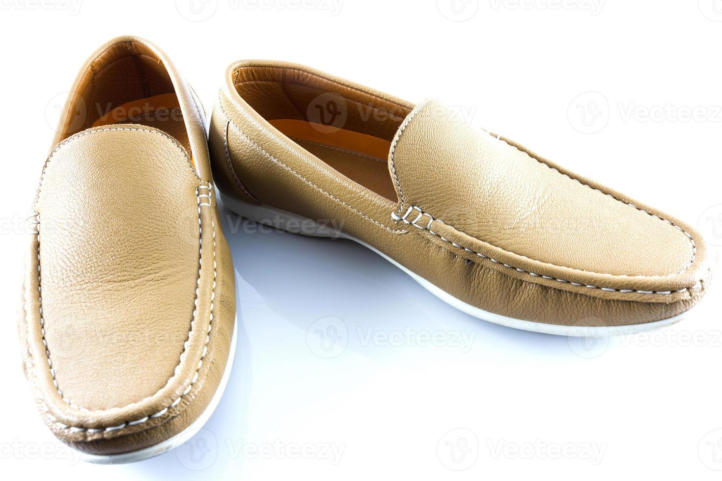 Men's classic leather brow shoes photo