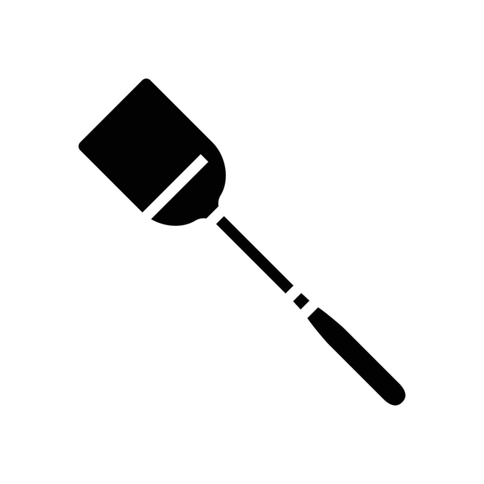 stainless steel spatula kitchen cookware glyph icon vector illustration