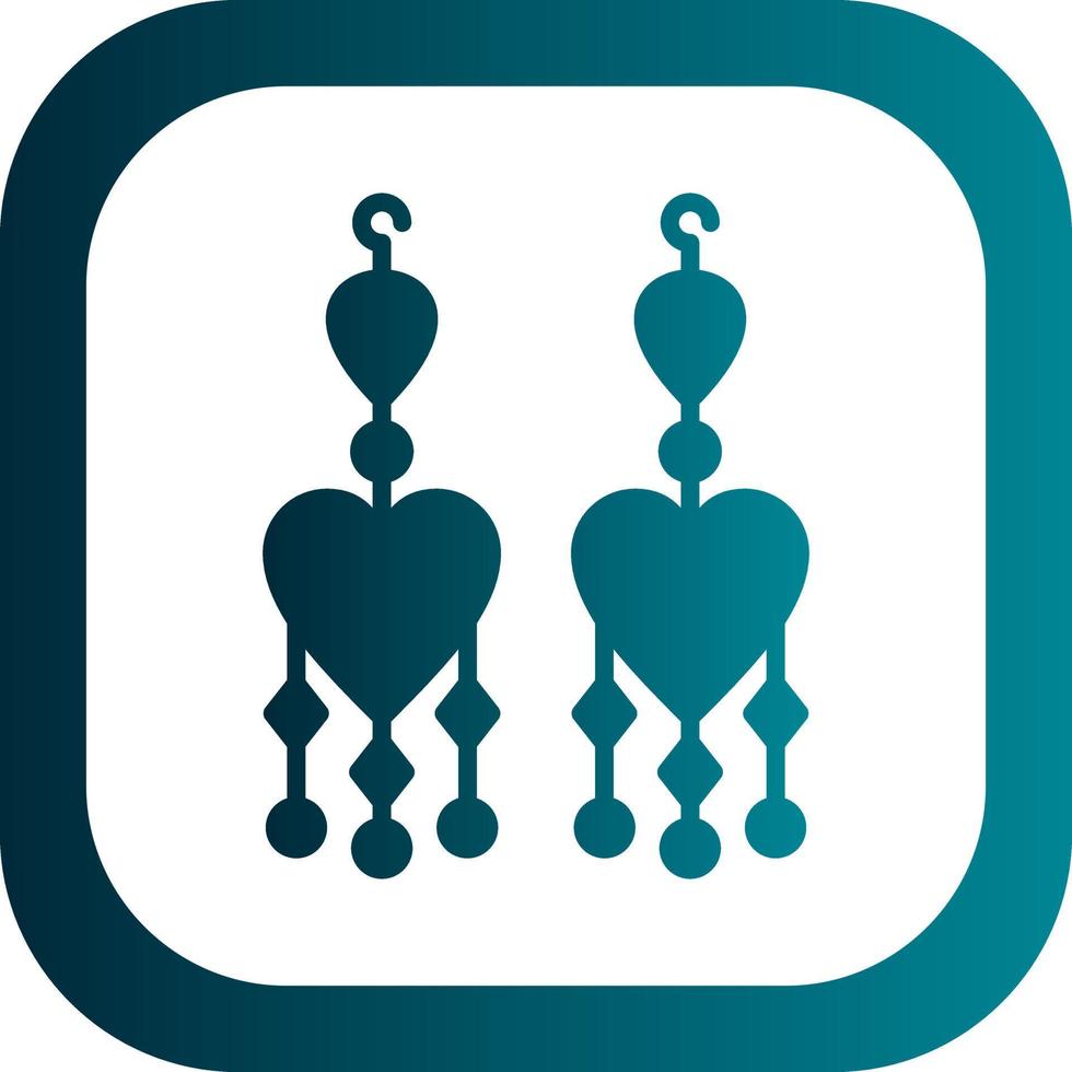 Earrings Vector Icon Design
