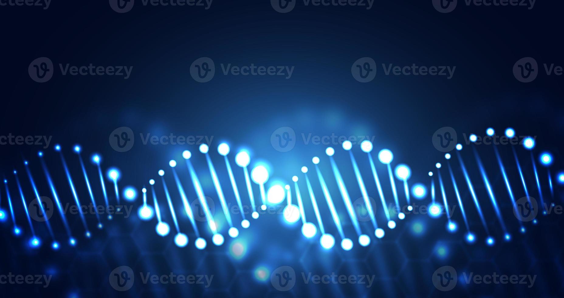 Healthcare and medical science technology with wireframe DNA. analysis of chromosomal DNA genetic. concepts and ideas for healthcare technology, innovation medicine, health, science and research. photo