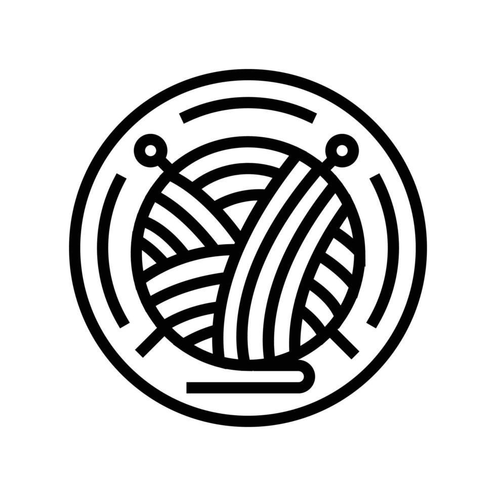 knitted fabric material line icon vector illustration
