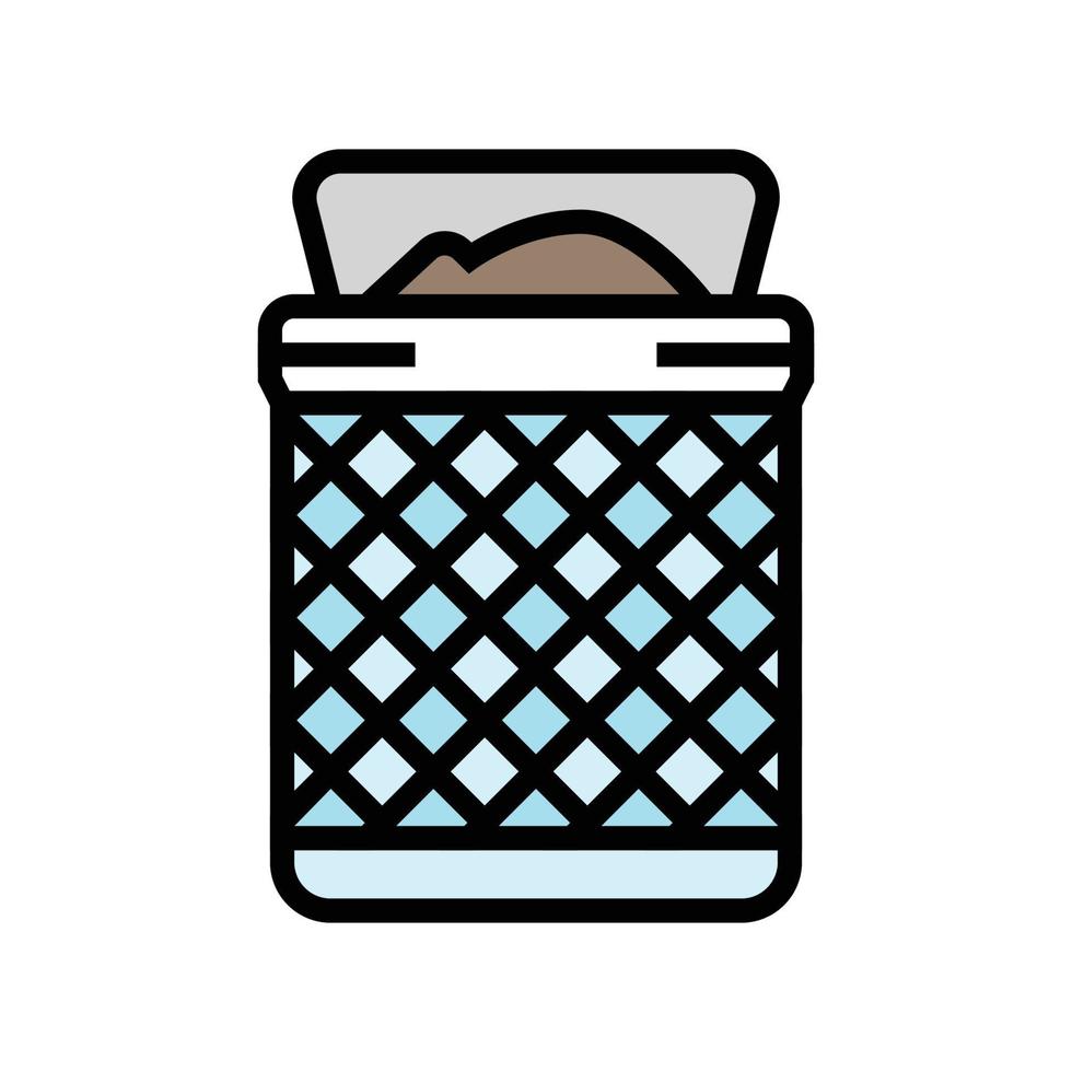 bathroom bin bathroom interior color icon vector illustration