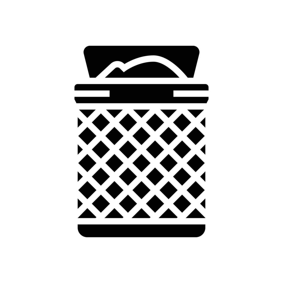 bathroom bin bathroom interior glyph icon vector illustration