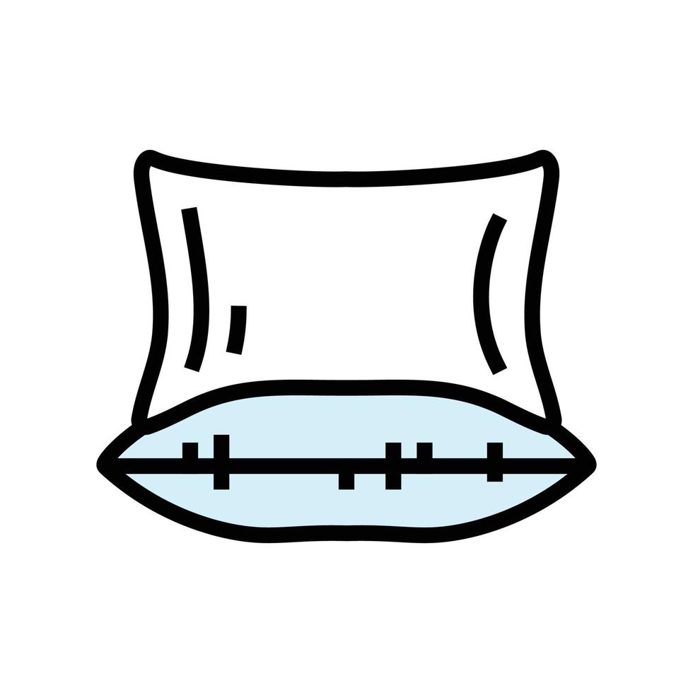 almohadas dormitorio interior color icono vector ilustración