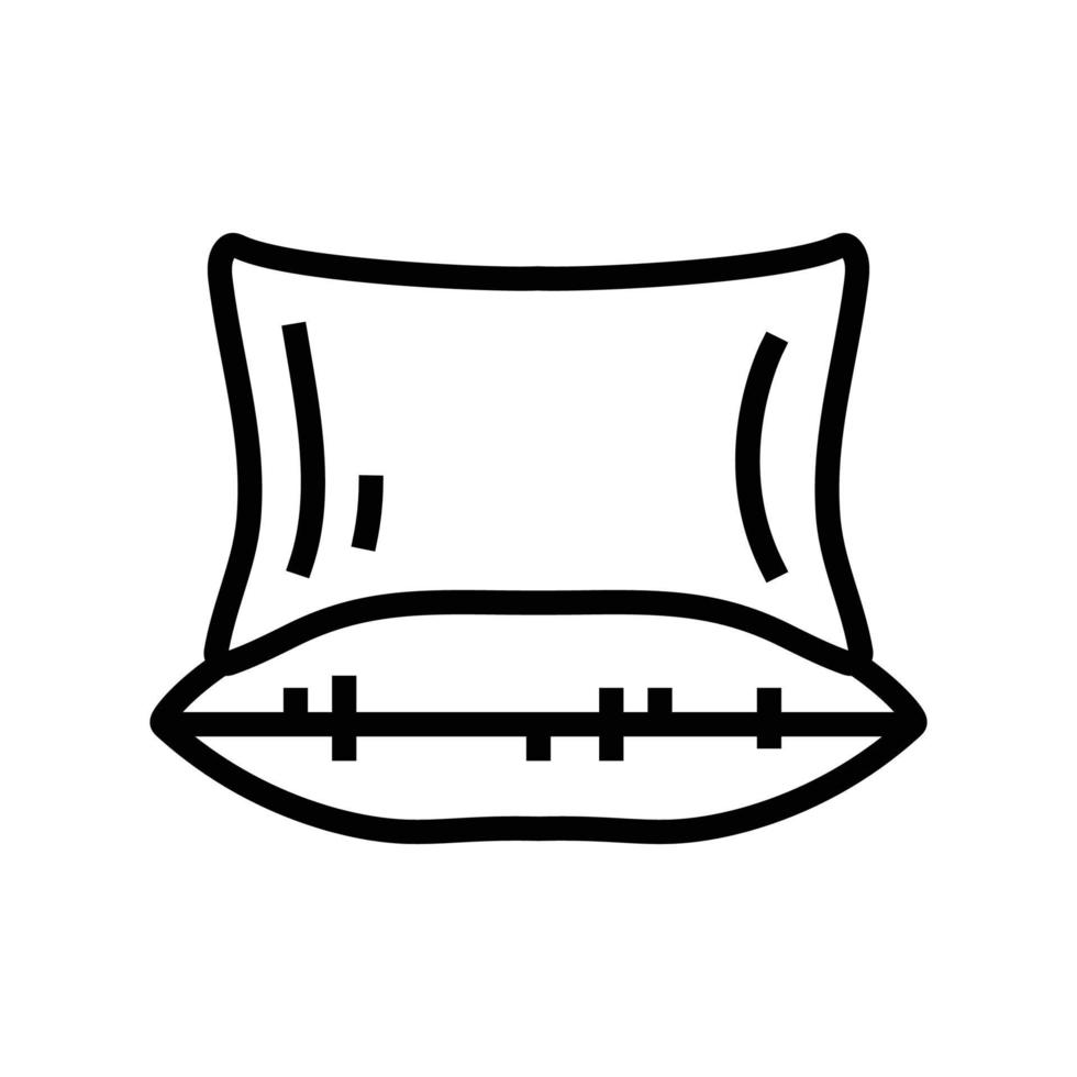 pillows bedroom interior line icon vector illustration