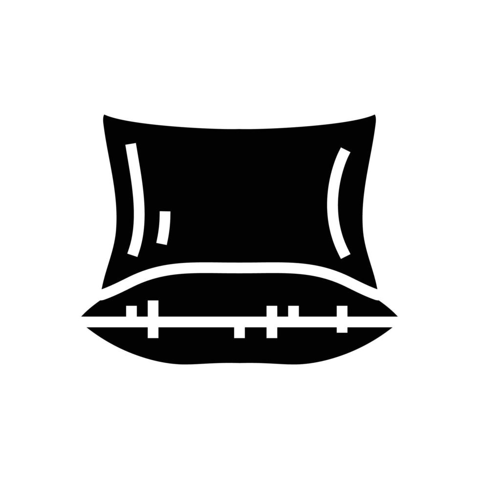 pillows bedroom interior glyph icon vector illustration