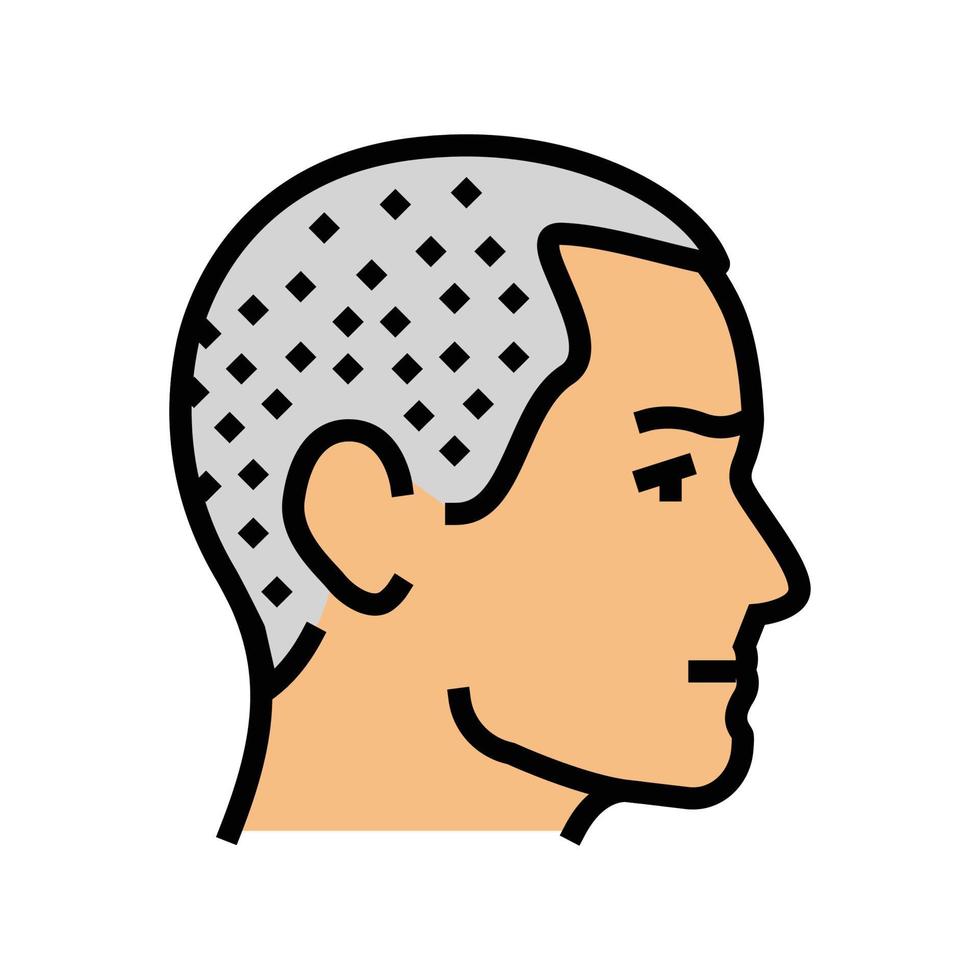 corto cortar peinado masculino color icono vector ilustración