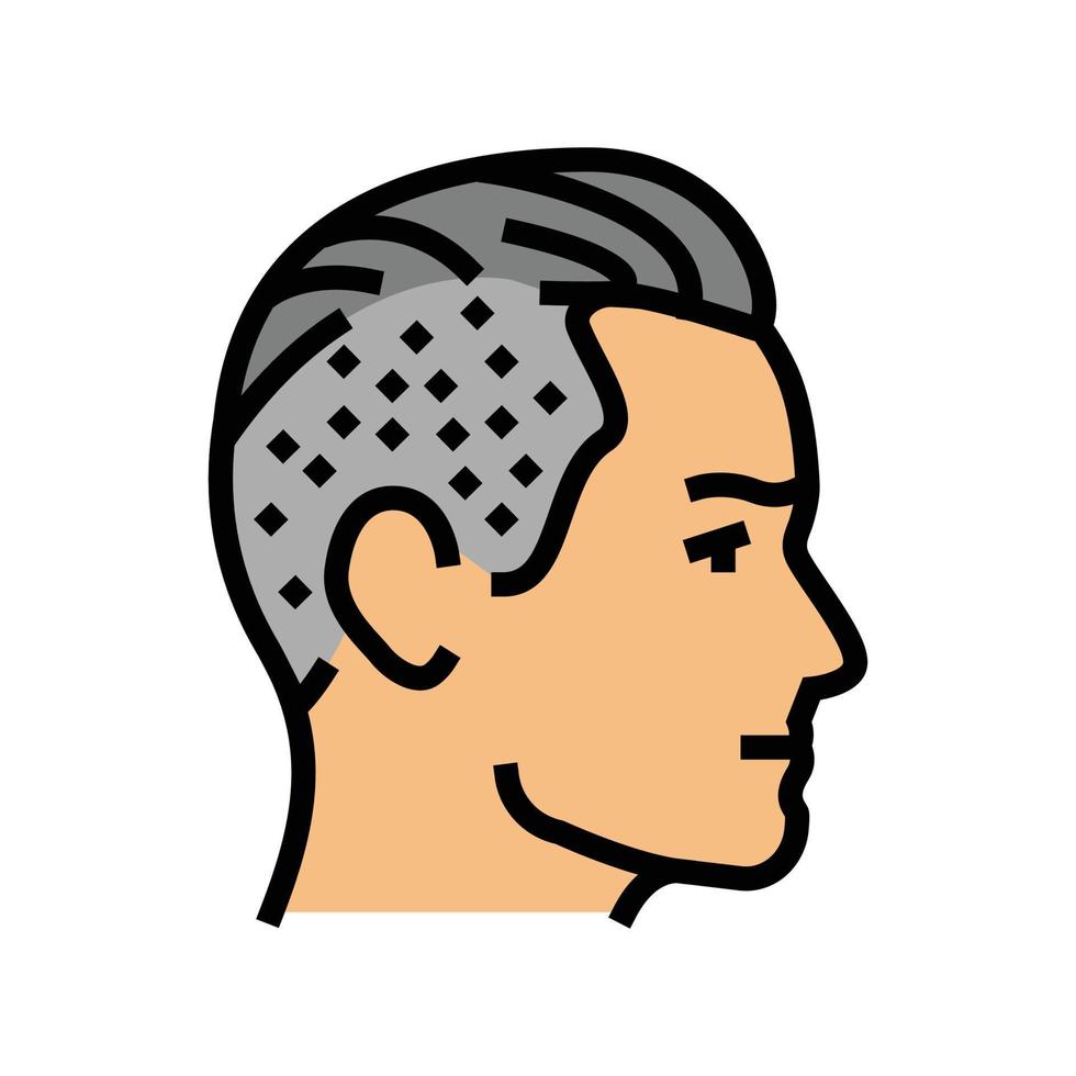 undercut hairstyle male color icon vector illustration