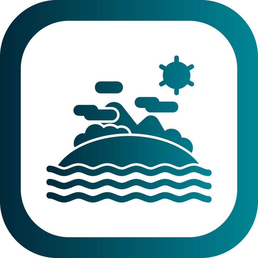 Island Vector Icon Design