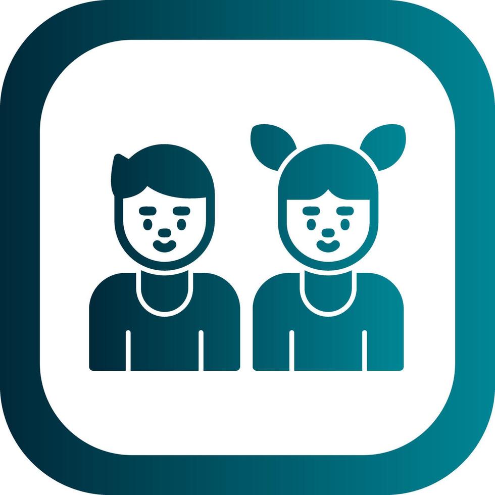 Children Vector Icon Design