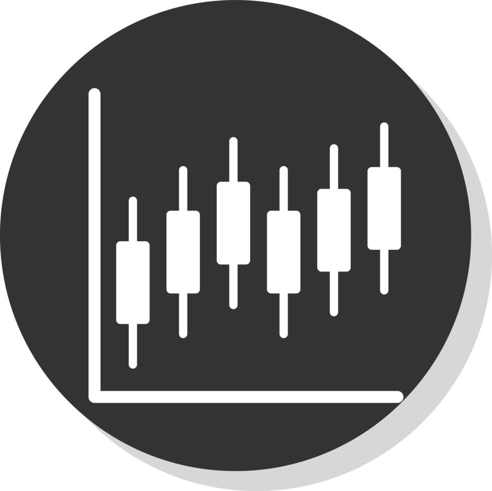 Candlestick Chart Vector Icon Design