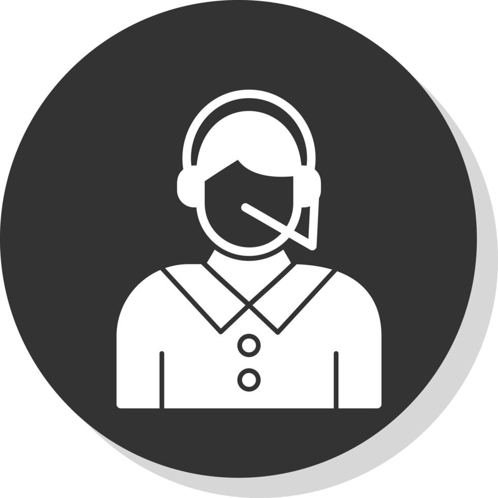 Call Center Agent Vector Icon Design