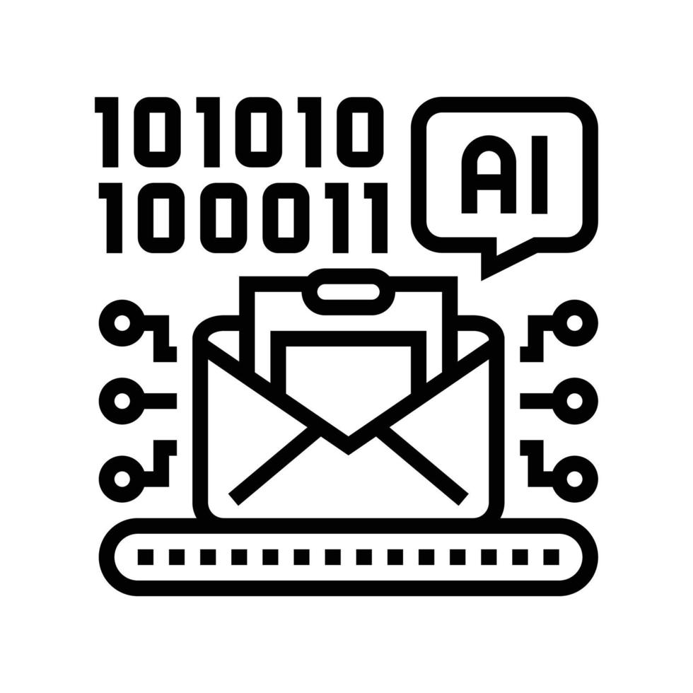 ai customization marketing line icon vector illustration