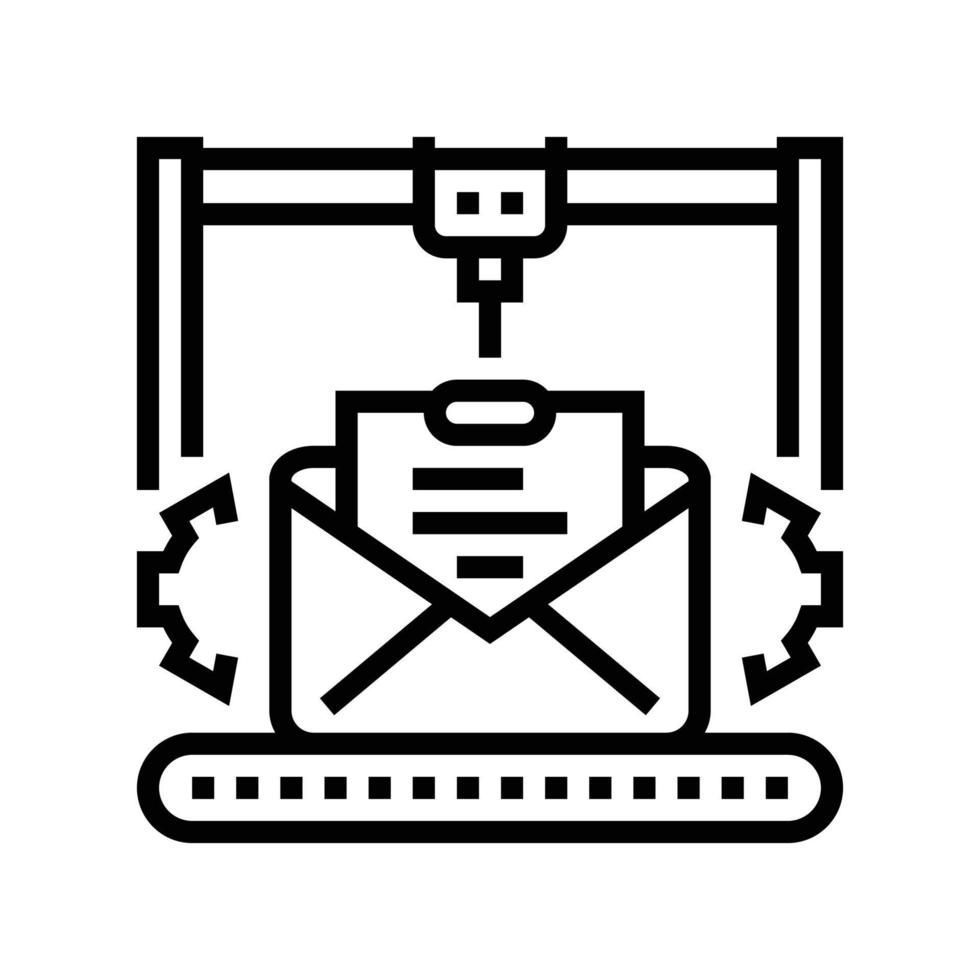 automated email marketing line icon vector illustration